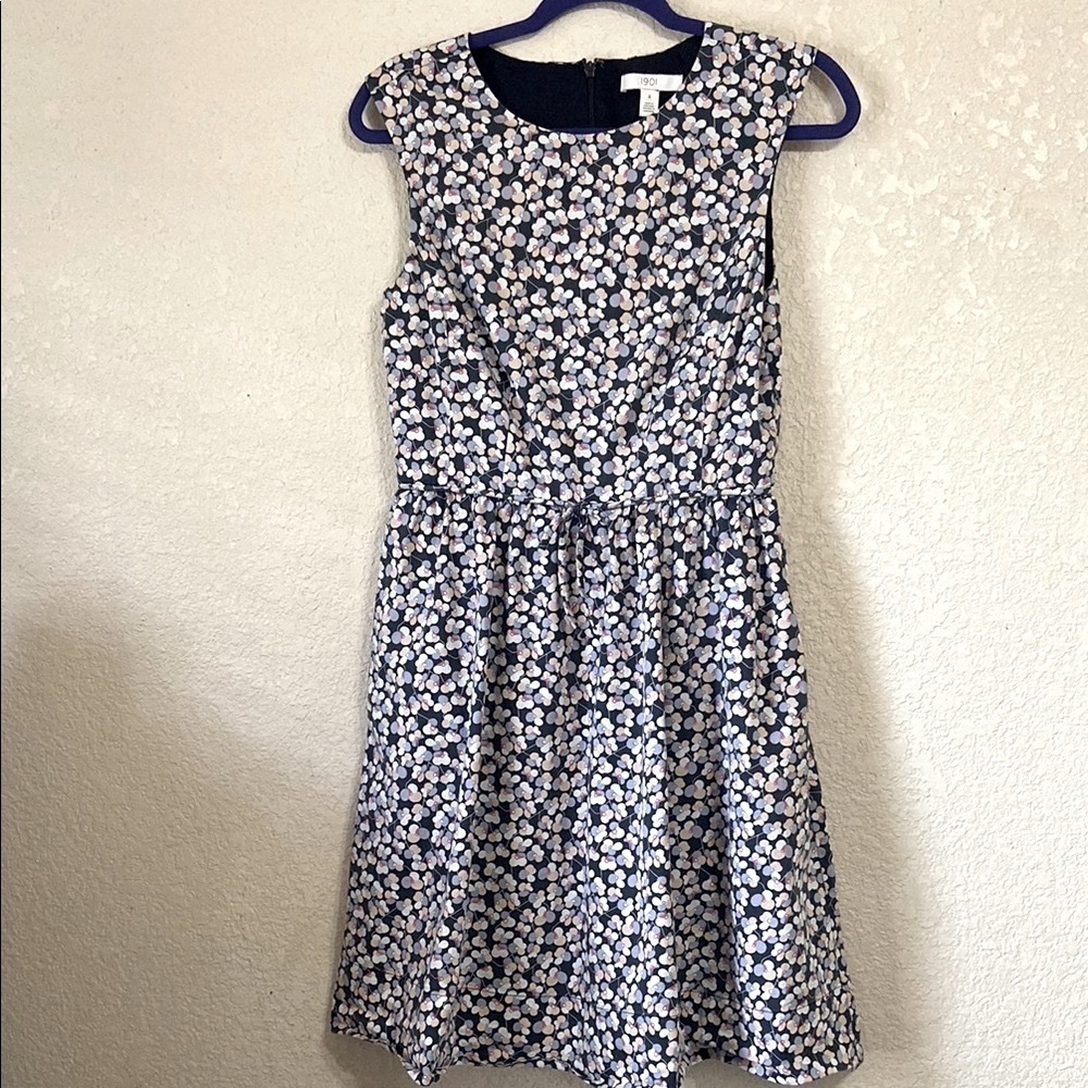 1901 Navy Floral Dress